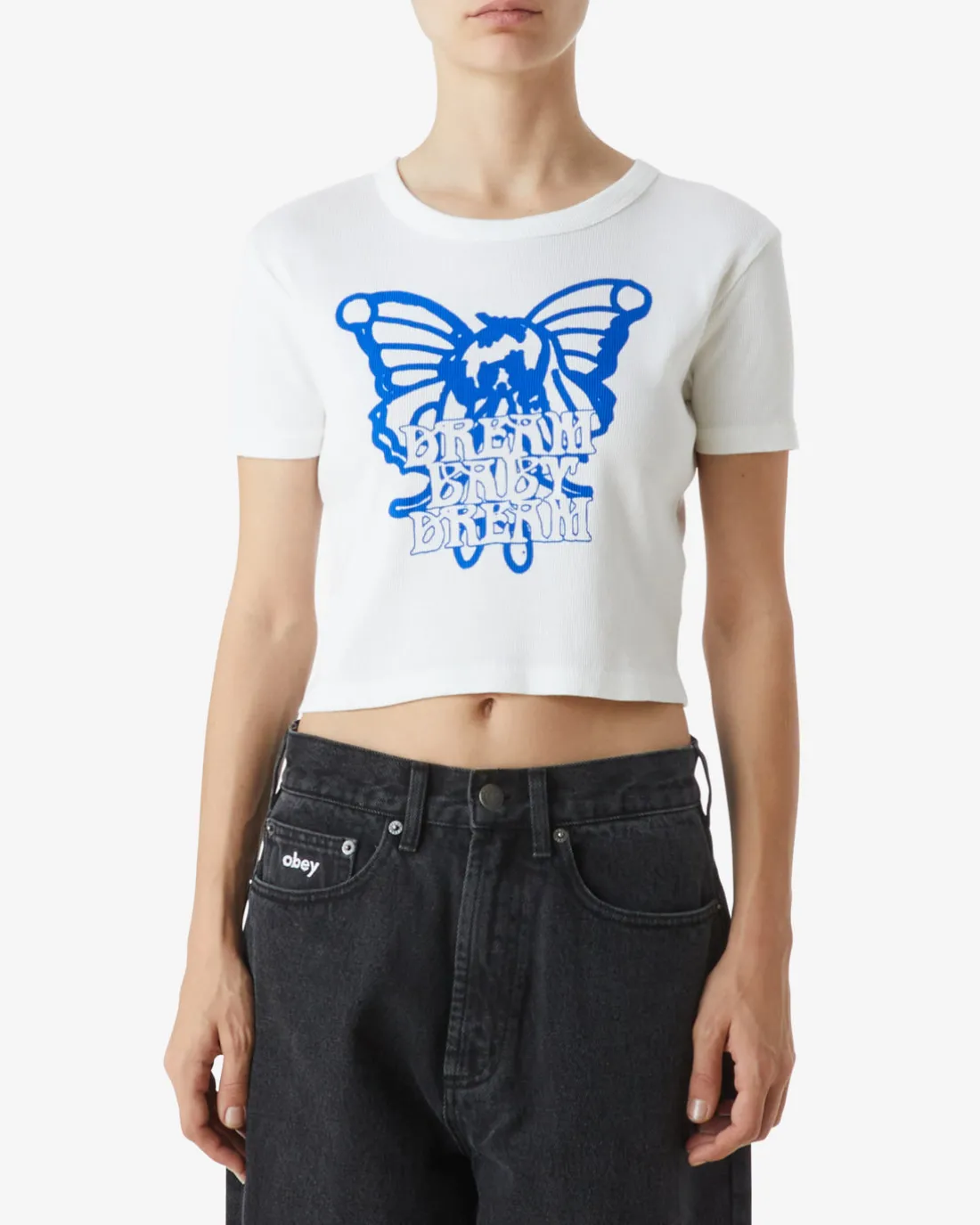 Sale DREAM BABY DREAM CROPPED RIB T-SHIRT Women T-Shirts