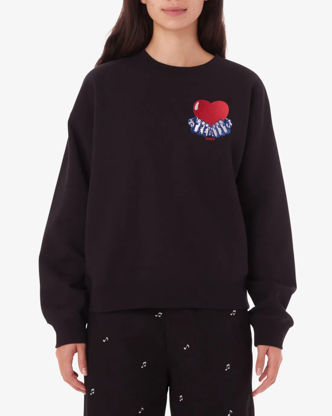 Hot HEART CREWNECK Women Sweatshirts