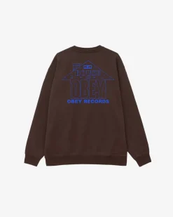 Best HOUSE OF OBEY RECORDS PREMIUM CREWNECK Crew