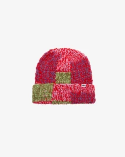 Outlet PATCHWORK RIB BEANIE Headwear