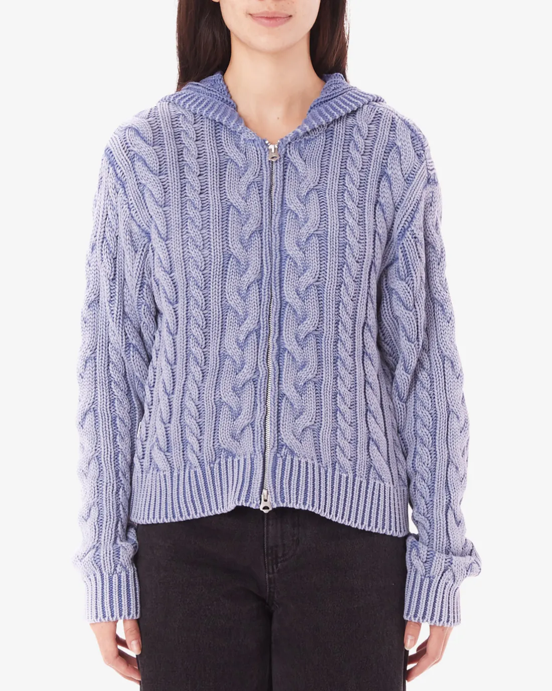 Sale SUNSET FADE ZIP HOOD SWEATER Women Sweaters