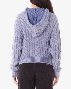 Sale SUNSET FADE ZIP HOOD SWEATER Women Sweaters